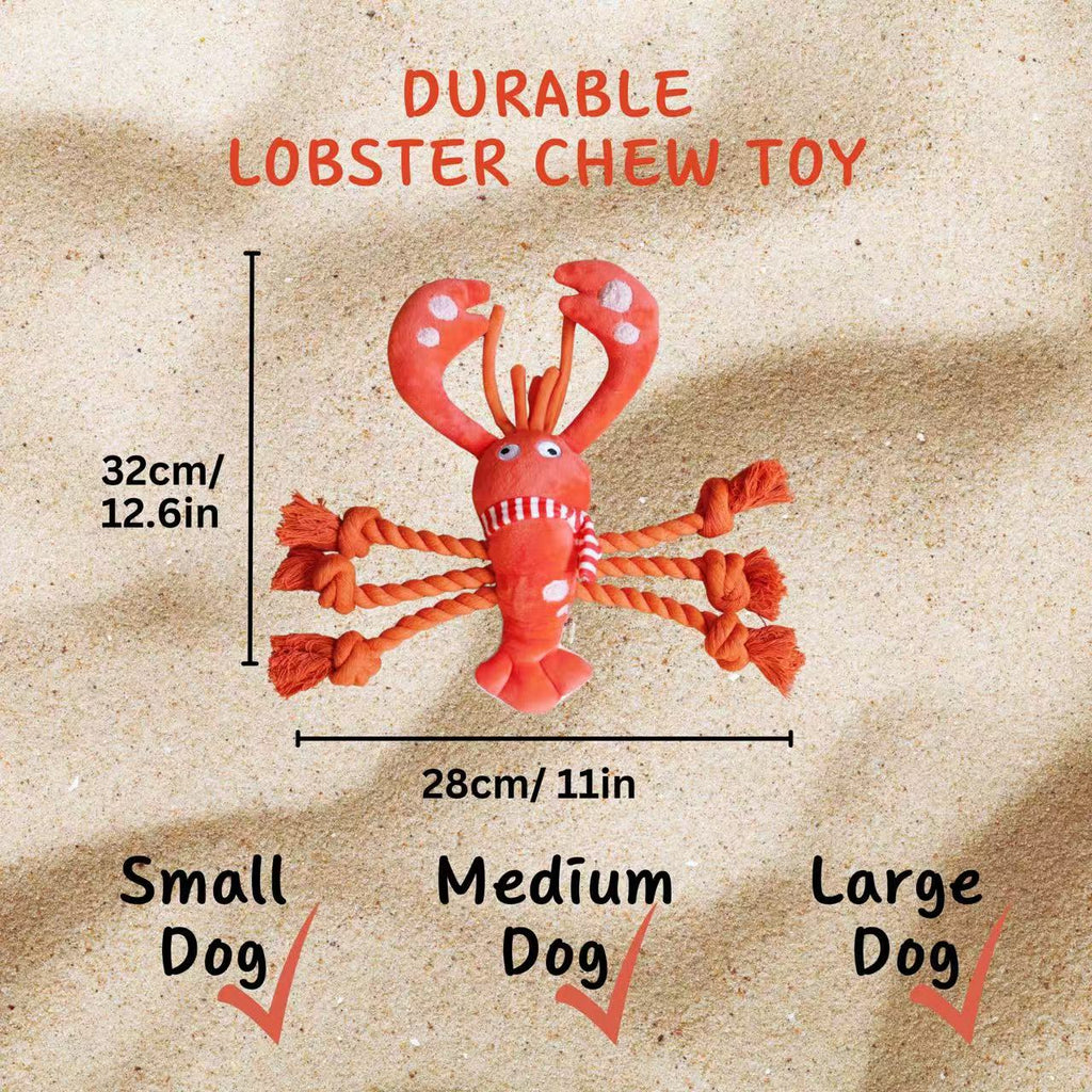 Christmas Lobster Dog Rope Toy