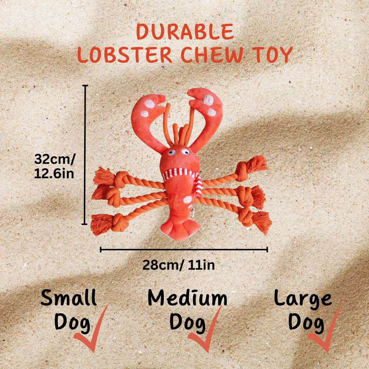 Christmas Lobster Dog Rope Toy