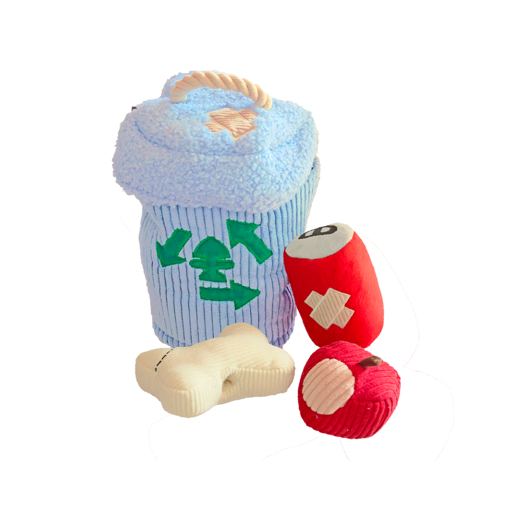 Trash Bin Dog Hide and Seek Toy