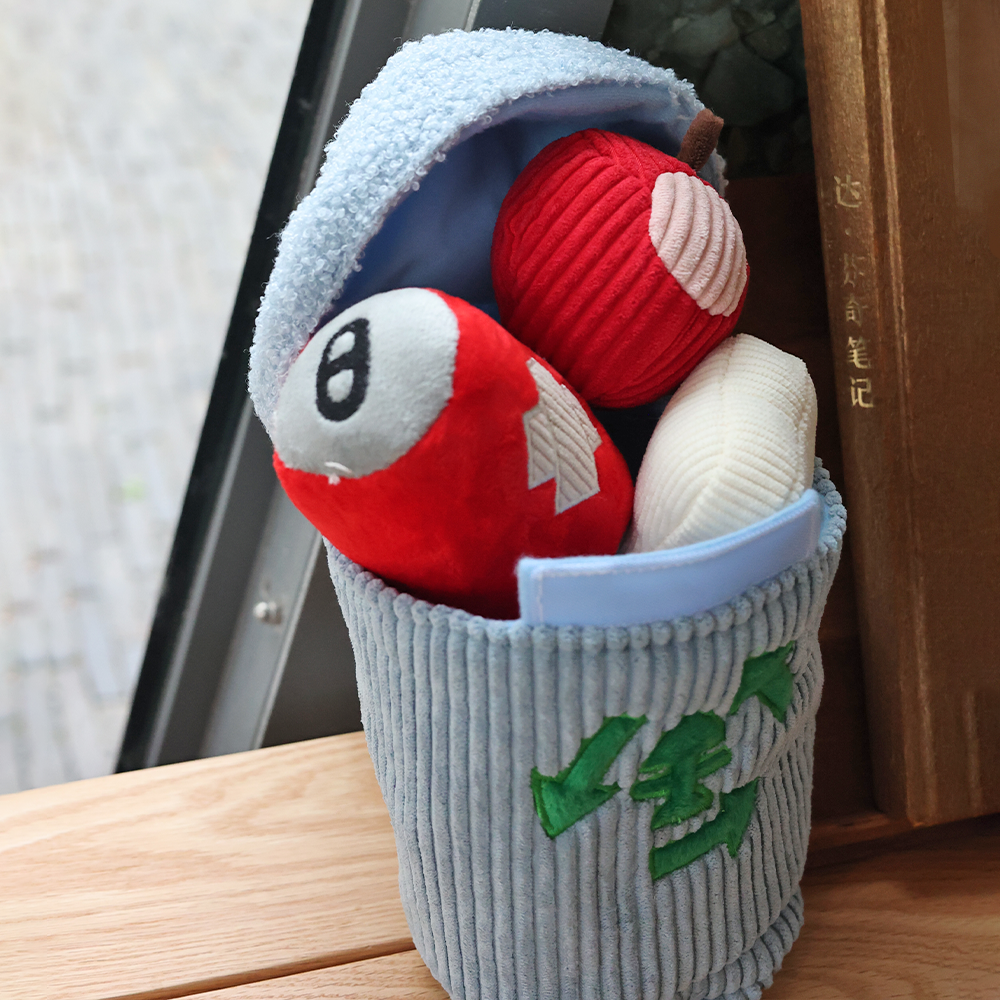 Trash Bin Dog Hide and Seek Toy