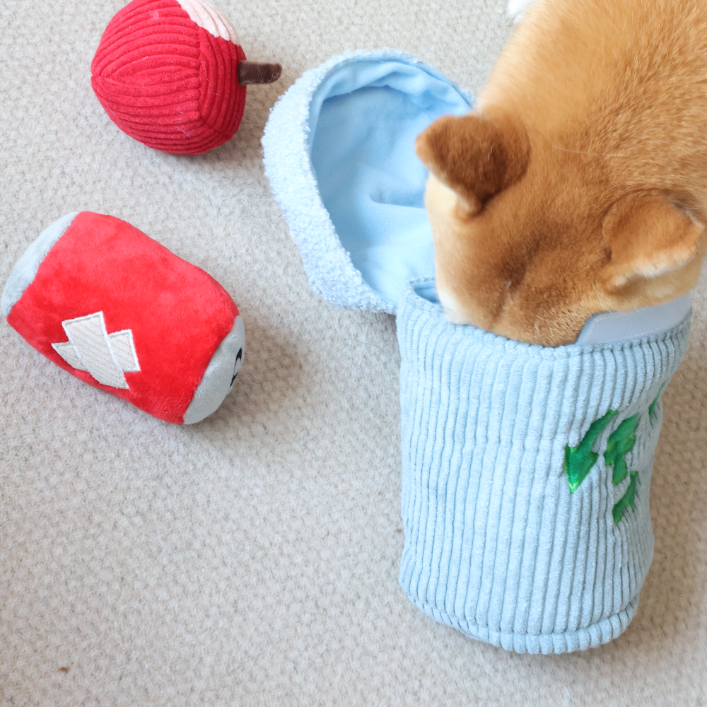 Trash Bin Dog Hide and Seek Toy