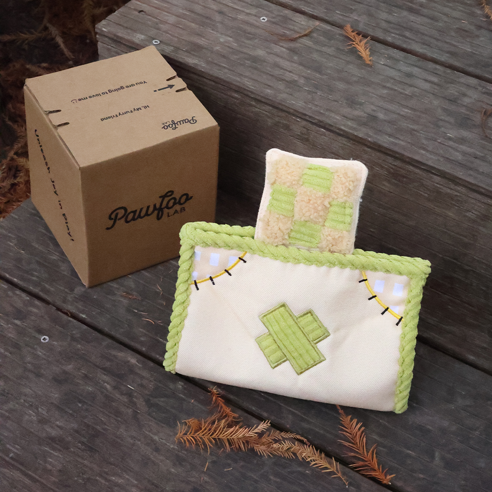 Tissue Box Dog Puzzle Toy